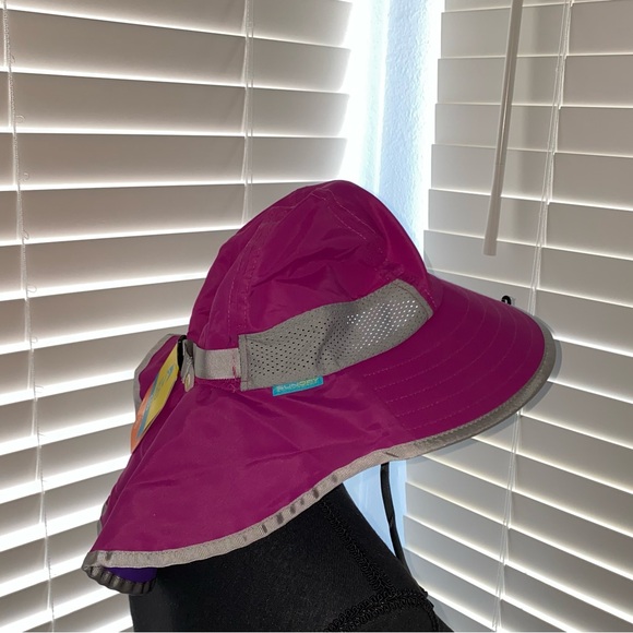 Sunday Afternoons Kids Sun Hat Purple Gray Lightweight UPF 50+ size Large - Picture 3 of 3